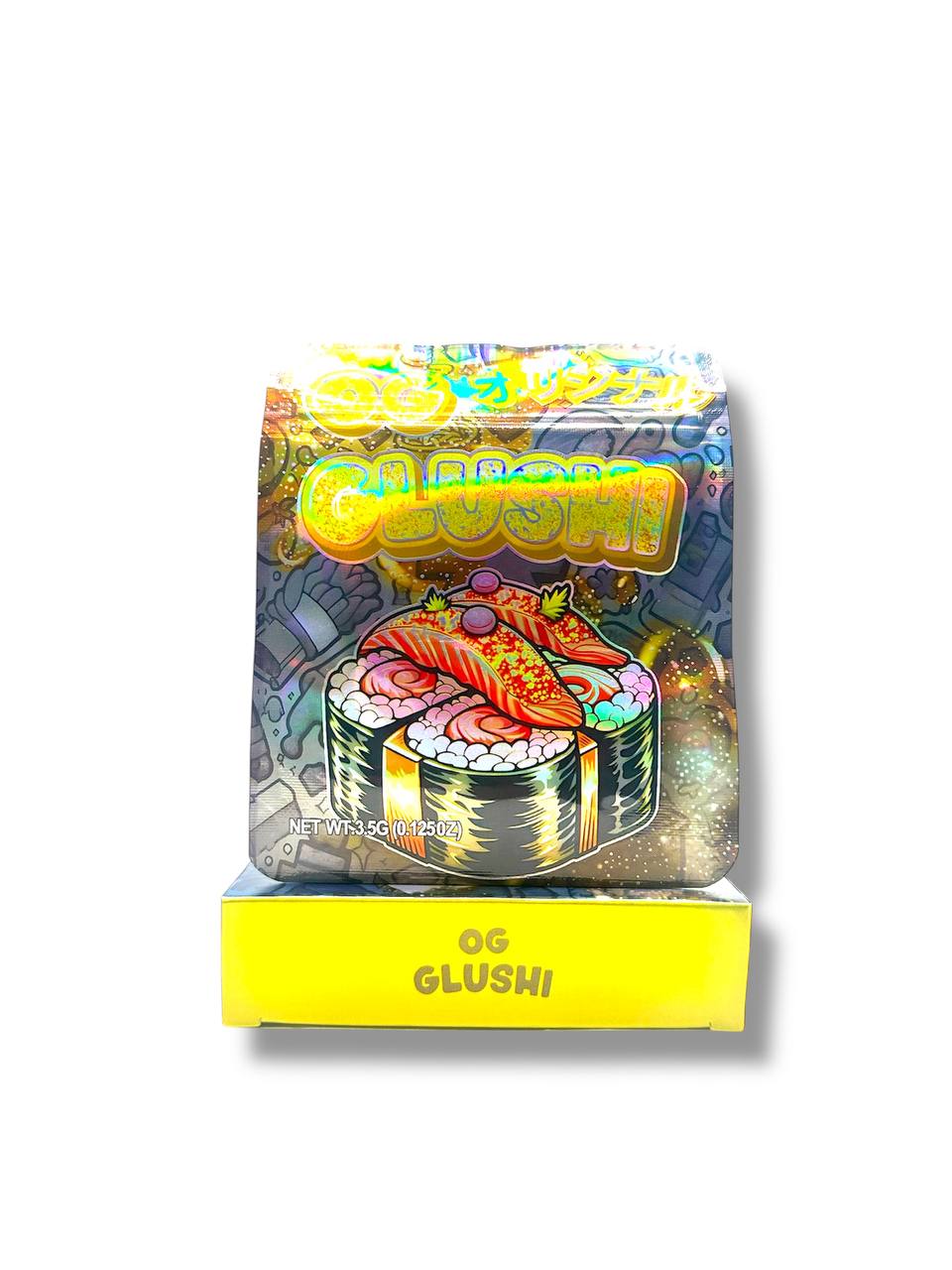 OG Glushi Sushi Mylar Bags + Boxes | 100pc 3.5g Exotic Storage Set Mylar Exoticz