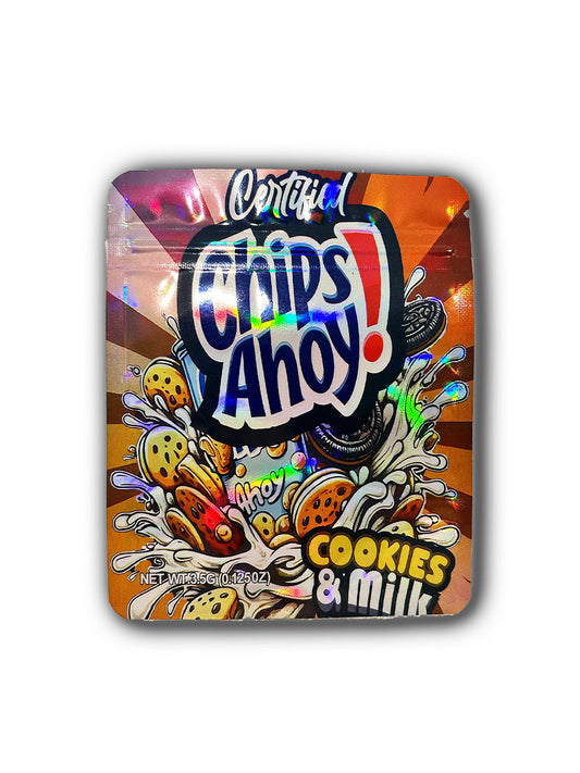 Chips Ahoy Mylar Bags | 50pc 3.5g Exotic Resealable Storage Set Mylar Exoticz