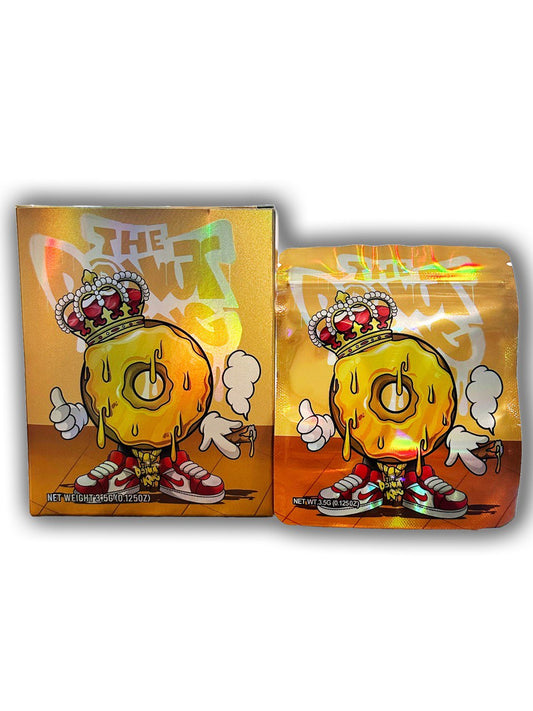 King Donut Mylar Bags + Boxes | 100pc 3.5g Exotic Resealable Storage Set – Limited Edition Mylar Exoticz