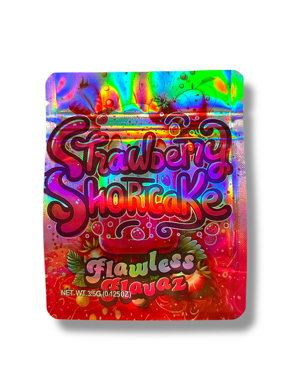 Strawberry Shortcake Flawless Flavaz Mylar Bags | 50pc 3.5g Exotic Resealable Storage Set Mylar Exoticz