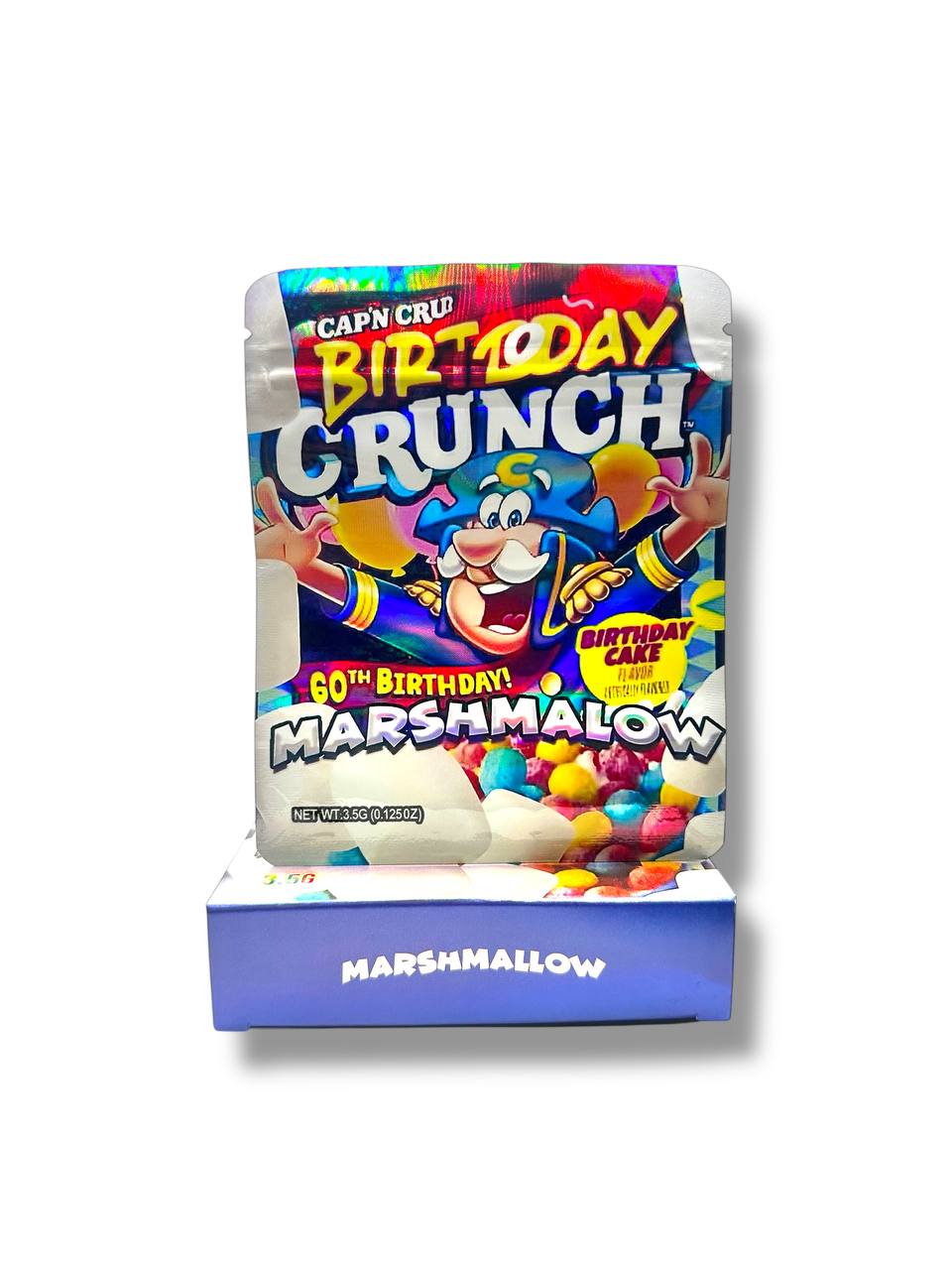 Cap’n Crunch Marshmallow Mylar Bags + Boxes | 100pc 3.5g Exotic Resealable Storage Set Mylar Exoticz