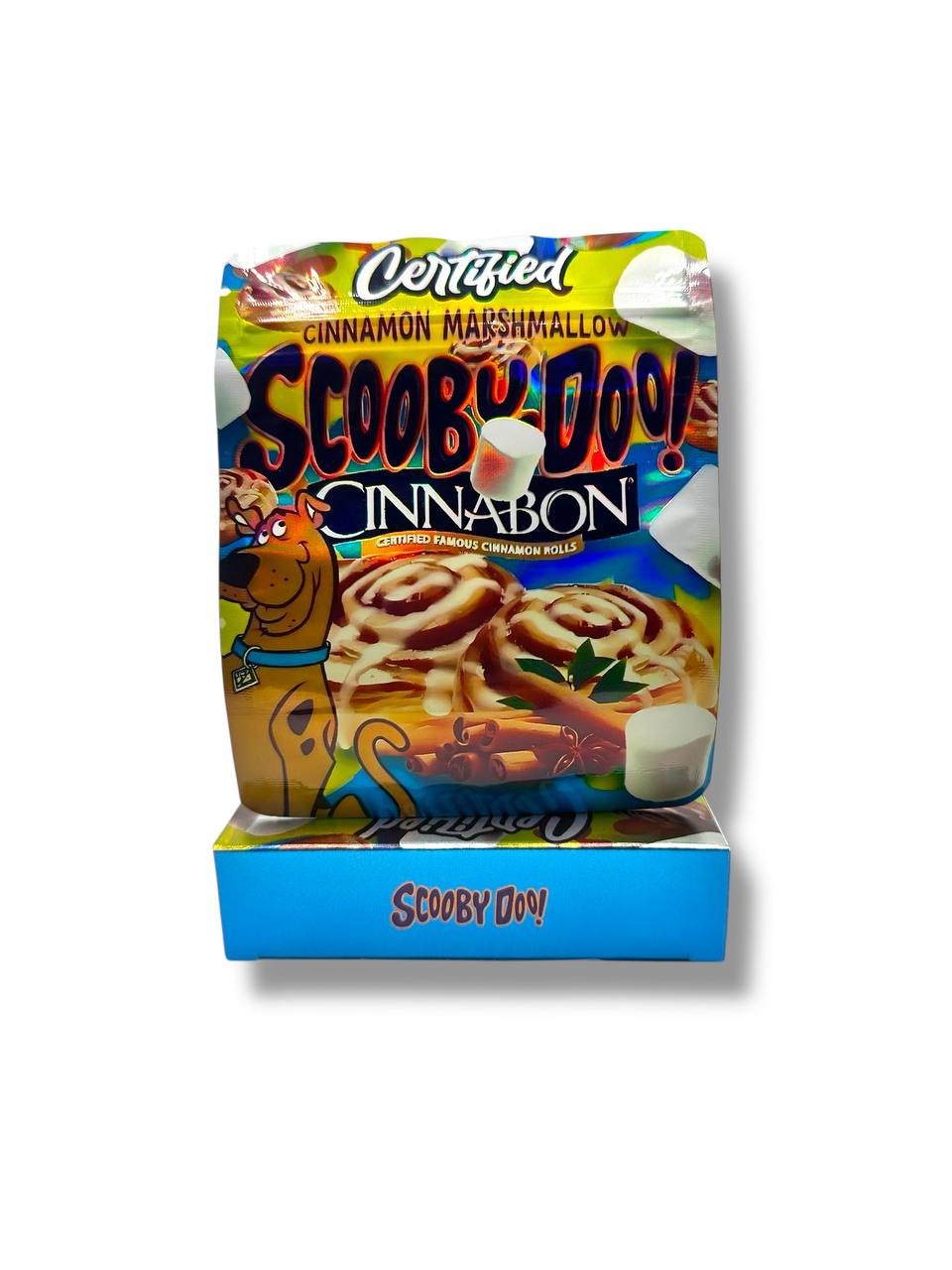 Scooby-Doo Cinnabon Mylar Bags + Boxes | 100pc 3.5g Exotic Resealable Storage Set Mylar Exoticz