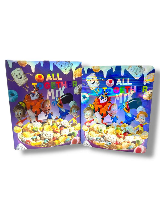 All Together Mix Cereal Mylar Bags + Boxes | 100pc 3.5g Exotic Resealable Storage Set Mylar Exoticz